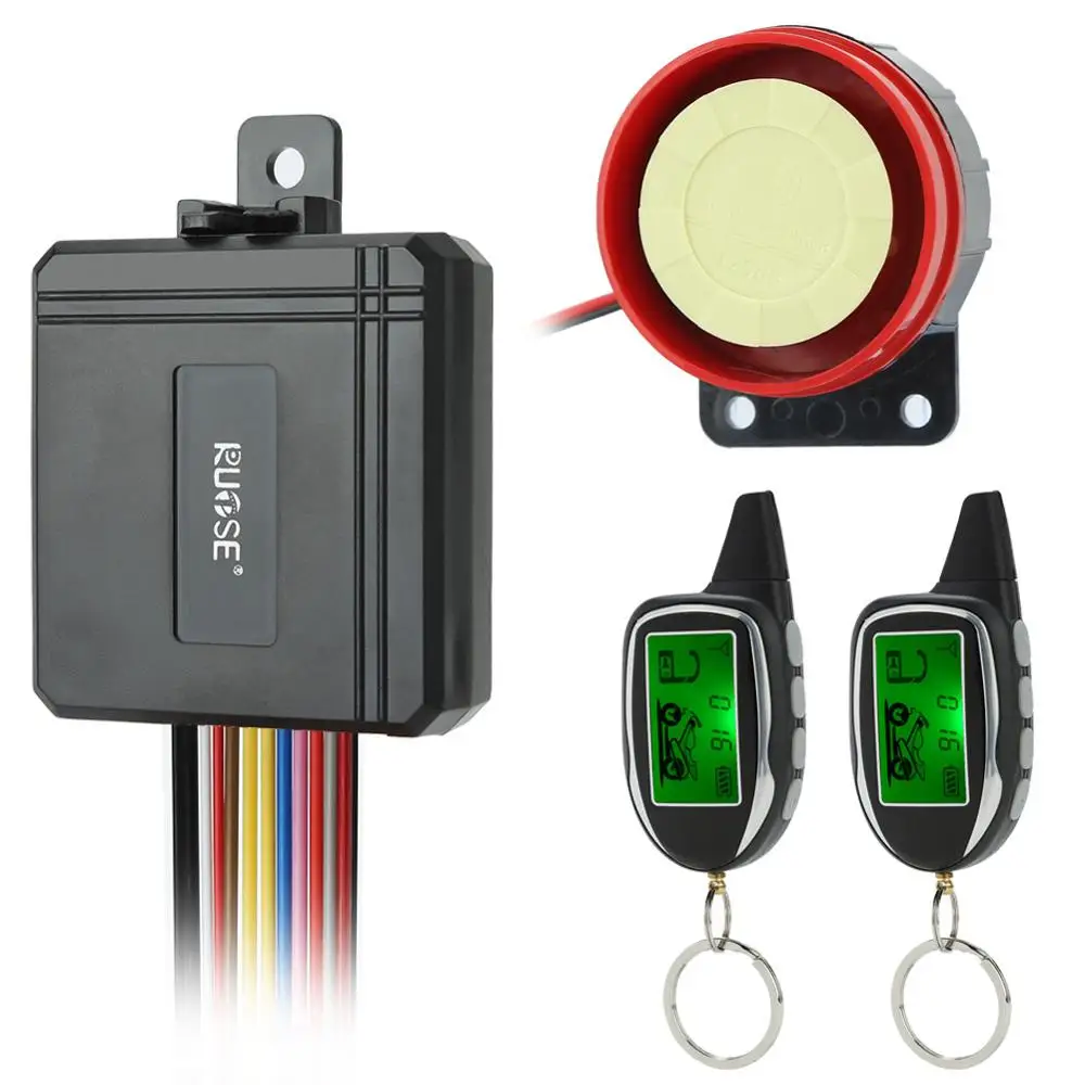 Rupse Two Way LCD Motorcycle Alarm System Anti theft Alarm Proximity
