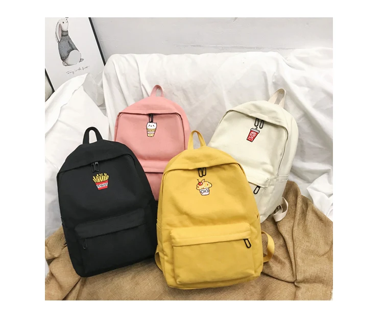 Preppy Style Women Backpack for School Teenagers Girls Vintage School Bag Ladies Canvas Fabric Backpack Female Book bag Mochila--_34_12