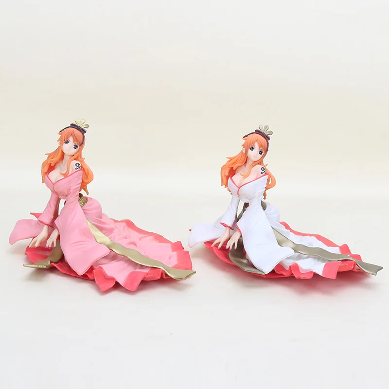 10cm Anime Creator X Creator Nami One Piece Figure toy Pink White Nami