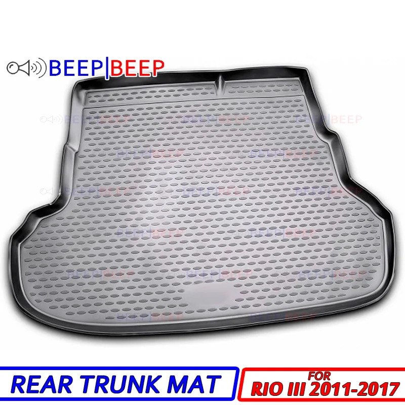 

For Kia Rio 2011-2017 car trunk liner boot cargo mat tray floor carpet boot cargo rear mat luggage car styling
