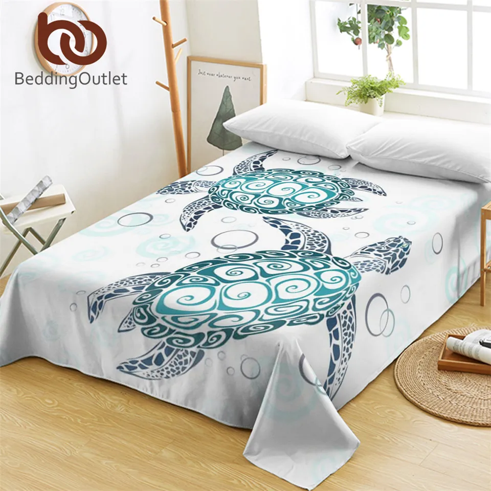 Постельное белье BeddingOutlet с изображением морских животных черепахи и | Простыня -32920662371