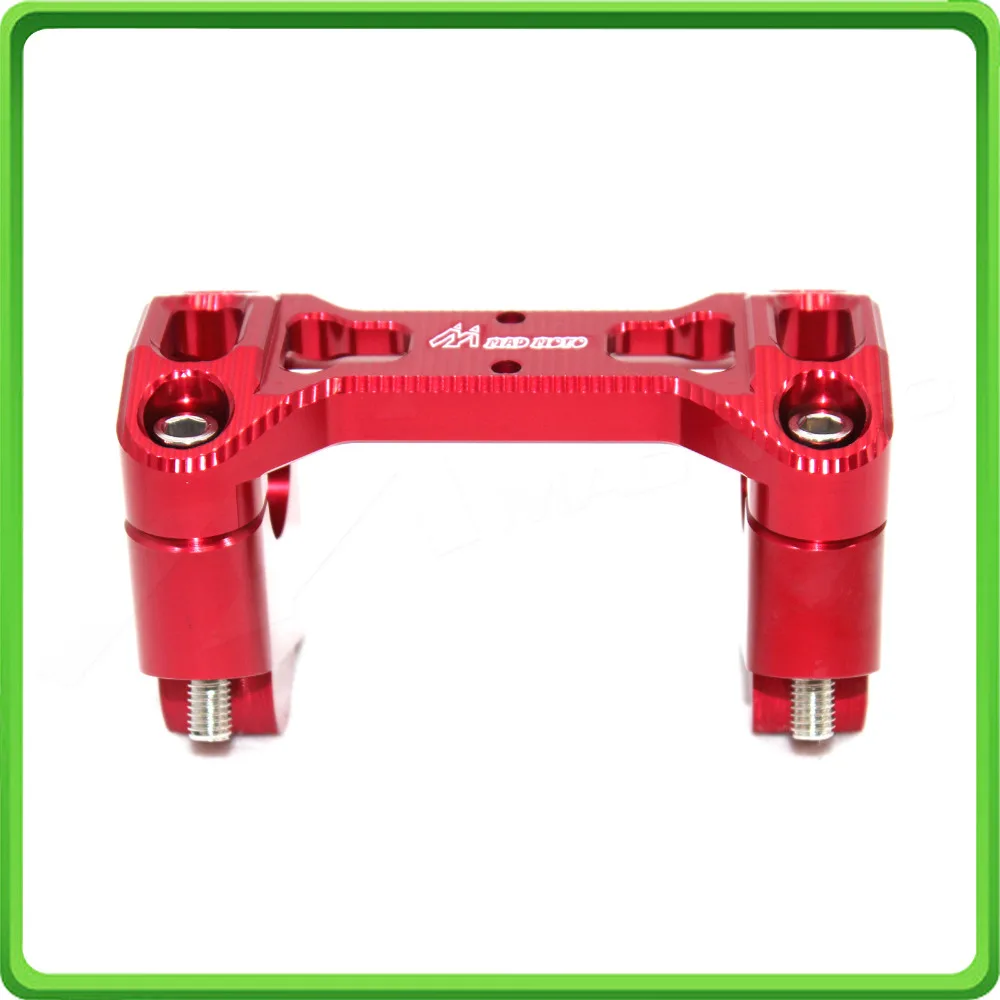CNC Handlebar Handle Bar Riser Clamp Kit For BMW R1200GS R1200 R1200 GSA ADV Adventure Water-Cooled 2013 2014 2015 2016 2017 Red (3)