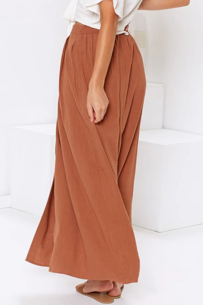 Orange-Buttoned-Maxi-Skirt-LC65177-14-2