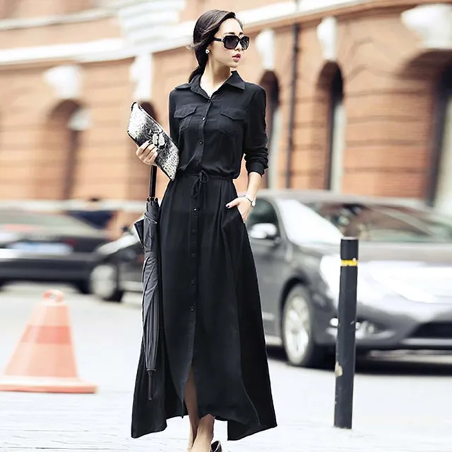 Plus Size 2015 British Dress Casual Fashion Summer Office Dress Ladies