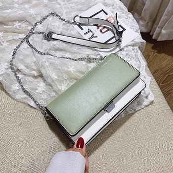 

Personality Small Square Package Hit Color Chain Messenger Bags Women Fashion Letters Shoulder Bag Ladies Designer Crossbody
