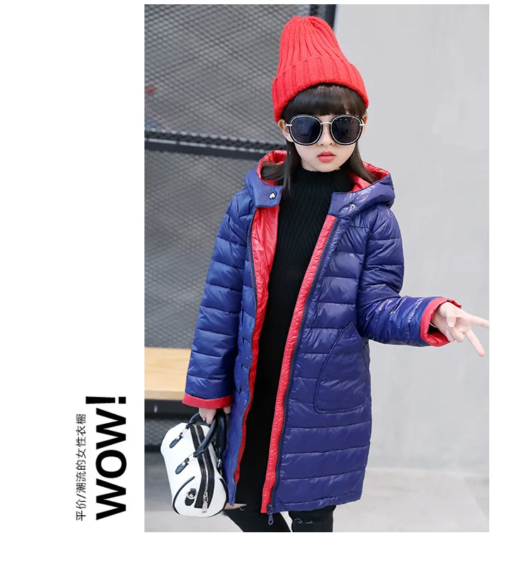 hooded children thick down coat winter 2017 long warm jacket for girls kids coats for little big girl outerwear clothing 8 10 12 years  (16)