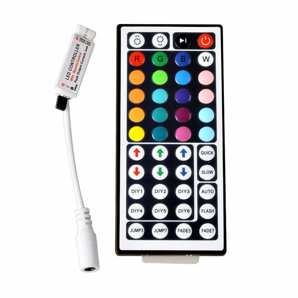 OSIDEN 50pcs Mini DC12V 44 Keys Wireless RGB LED Controller With IR Remote Control For SMD 3528 5050 5730 5630 RGB LED Strip