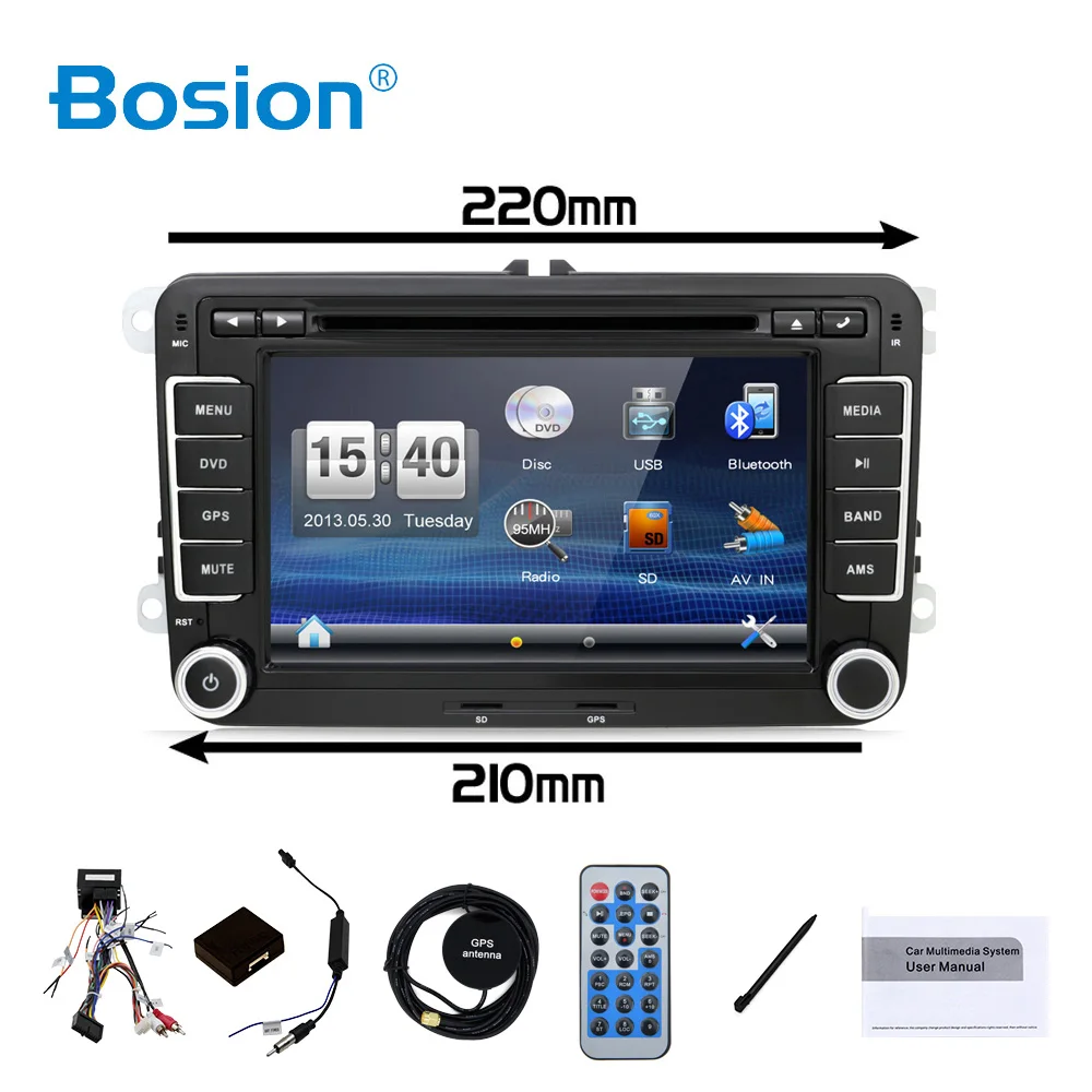 BOSION автомобильный мультимедийный плеер 2 Din DVD для автомобиля VW/Volkswagen/Гольф/поло/Tiguan/Passat/b7/b6/SEAT/Леон/Skoda/Octavia радио gps