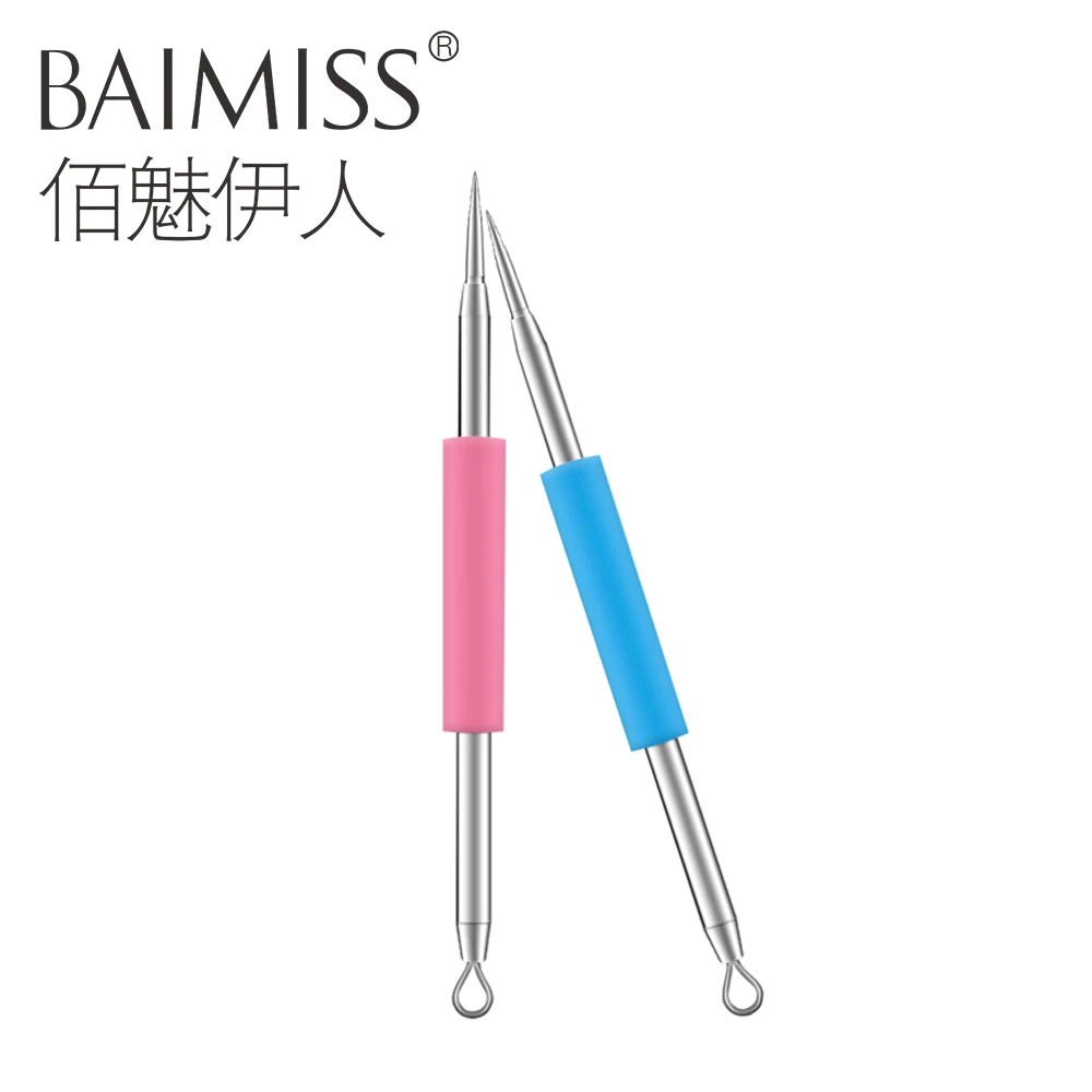 

BAIMISS Silica gel Blackhead Pimple Blemish Comedone Acne Extractor Remover Tool Set Kit Acne Treatment Black Deep Cleansing