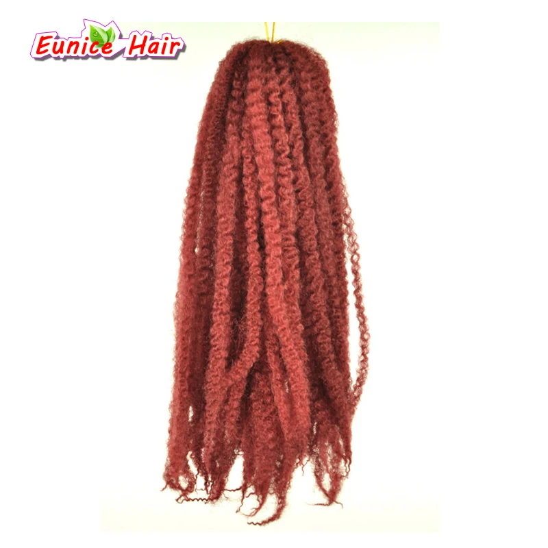 

Strands Afro Marley Braids Hair 20Strands/Pack Kanekalon Fiber Crochet Twist Hair Extensions 18inch 100g