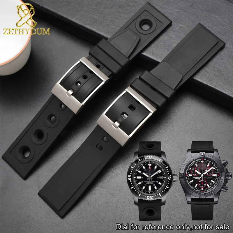 

rubber watch strap 22mm for ocean racer diver proII watch band sport waterproof silicone watchband mens wristwatches band
