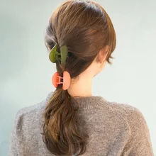 1 шт. заколки для девочек скраб акрил одноцветное цвет захватить клип круглый заколка для хвоста милый кот уха Шпилька Головные уборы ювелирные изделия G0430