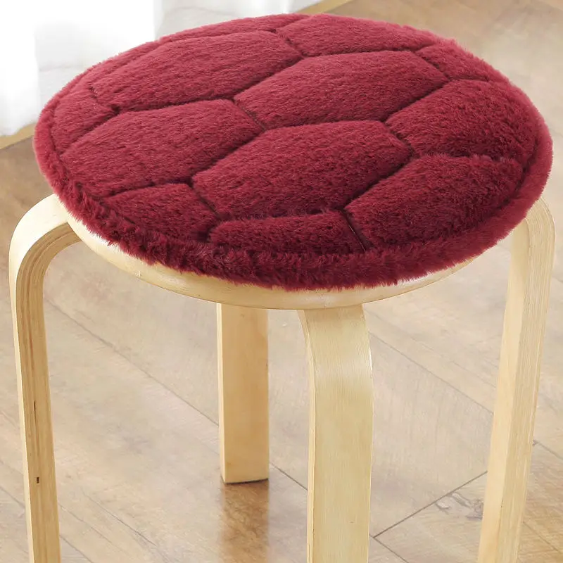 Winter Thicken Chair Cushion Plushi Fabric Seat Mat Super Soft Round Chair Cushions Home Decoration Cushion Office Seat Pad 