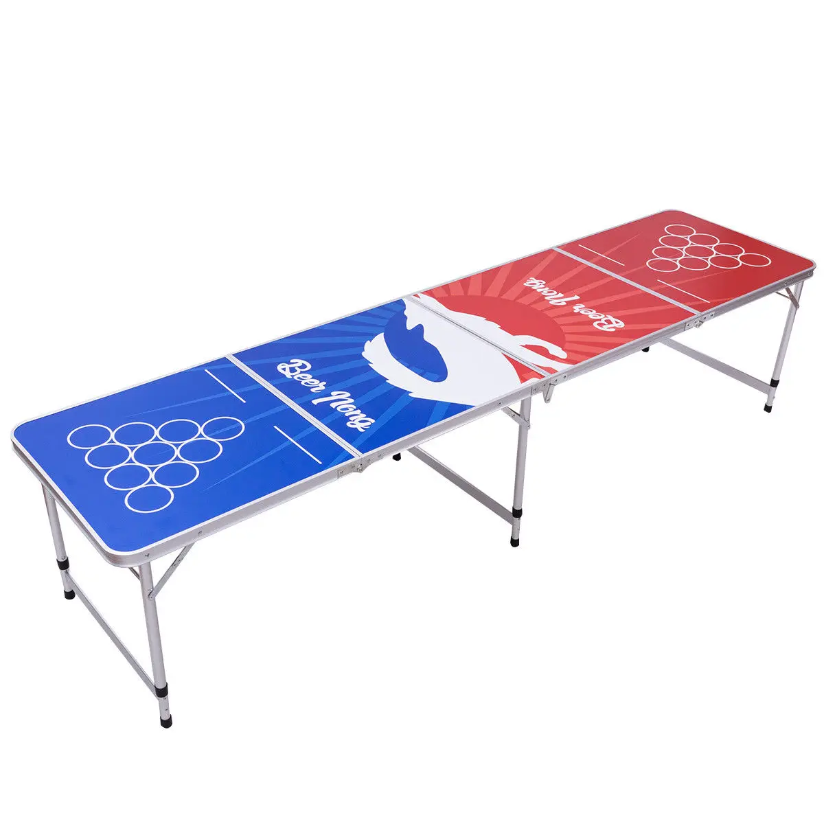 Giantex 8FT Portable Indoor Folding Beer Pong Table Party Gaming Picnic Outdoor Camping Desk Dining Room Furniture OP3335