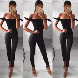 Новый Для женщин Клубная одежда Летний комбинезон Bodycon Вечерние комбинезон длинные Мотобрюки