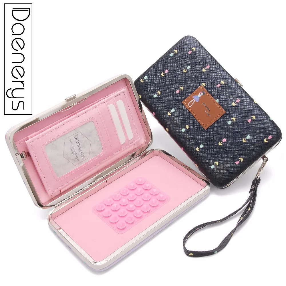 Daenerys Ladies Wallet With Cell Phone Pocket Leather Long Printing