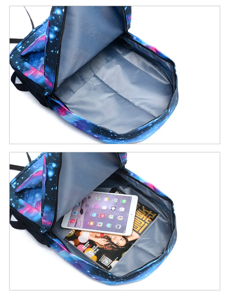 Luminous Teenage Backpack Boys Girls School Bags C Ronaldo Printing Schoolbags Night Rucksack Satchel Mochila BP0257 (3)