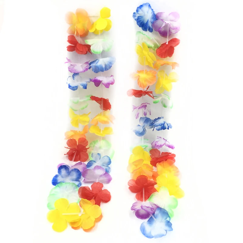 100pcs/lot artificial Hawaiian leis Party Supplies Garland Necklace