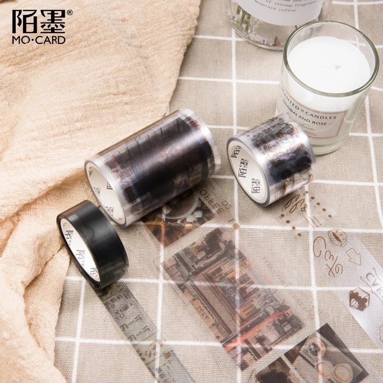 

Mohamm Light And Shadow Collage Series Set Kawaii Japanese Handbook Decorative Washi Masking Tape School Supplies Stationery