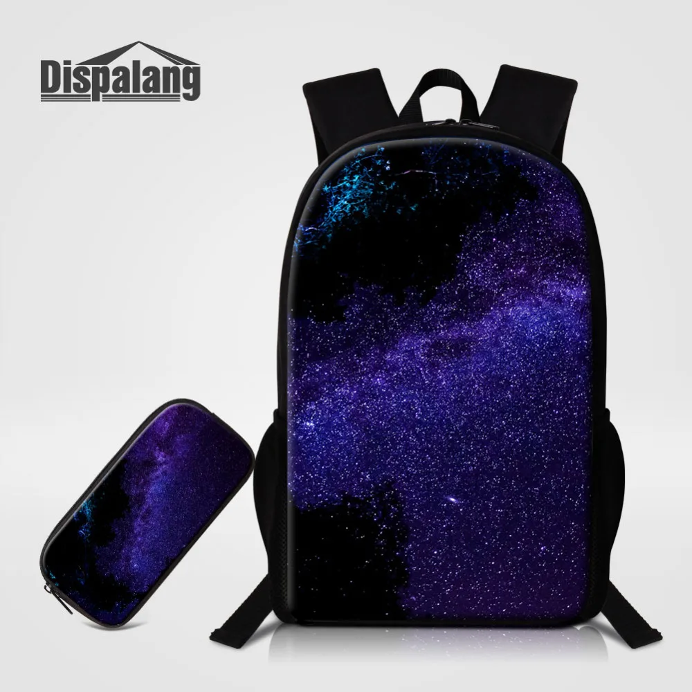 school bag with pencil bag universe galaxy star  (4)