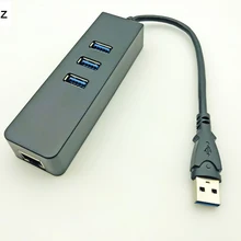 USB 3,0 Ethernet-адаптер с 3 Порты USB3.0 концентратор USB RJ45 Gigabit Ethernet Lan 10/100/1000 Мбит/с сетевой карты для ноутбука Macbook