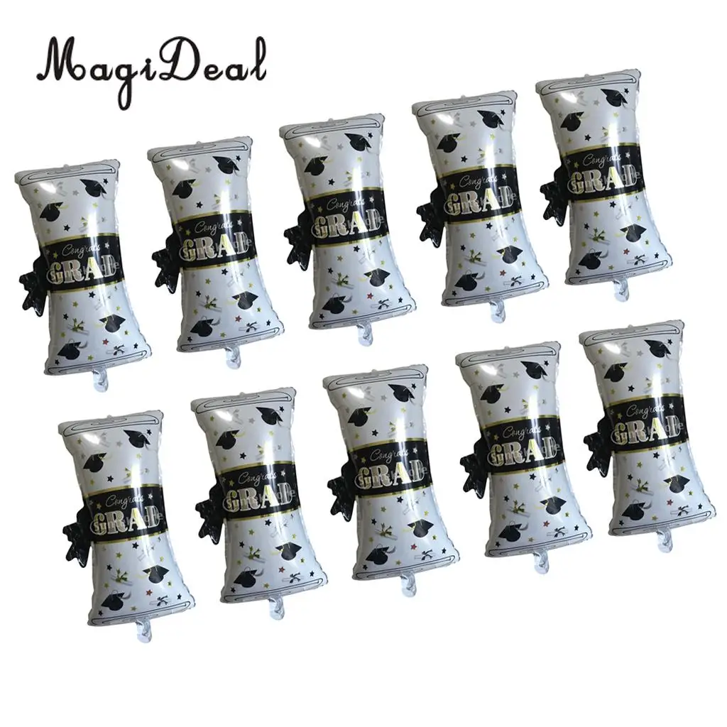 MagiDeal 10 Pieces Congrats Grad Owl/Diploma Balloon Bouquet Graduation Party Decorations