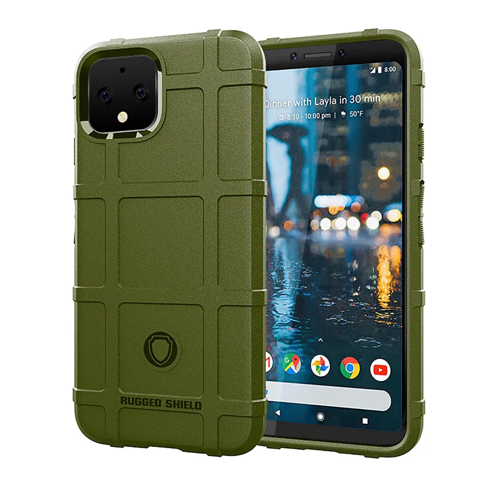 Thouport силиконовый чехол для Google Pixel 4 XL Pixel 3 3A XL военный сверхмощный защитный чехол для телефона для Google Pixel 4 Чехол - Цвет: Зеленый