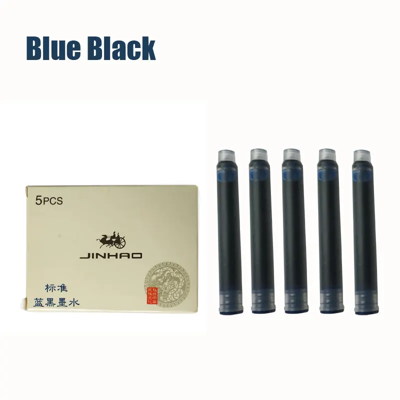 

JINHAO LOTS OF 25 PCS BLUE BLACK INK CARTRIDGES FOR FOUNTAIN PEN HIGH QUALITY APPLE GREEN LILAC COFFEE FOR CHOICE