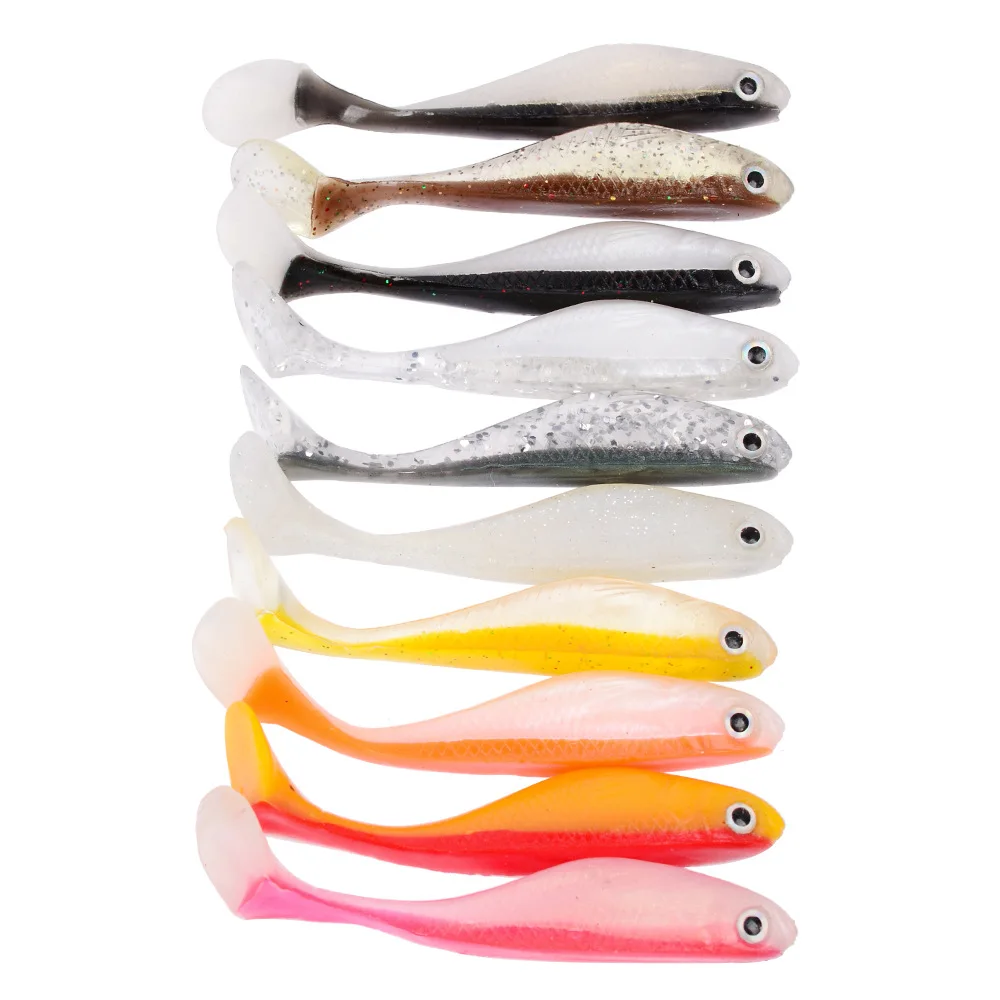 20pcs/lot Fishing Lures Classic Soft Bait Lollipop 8.5g 10cmT tail Soft