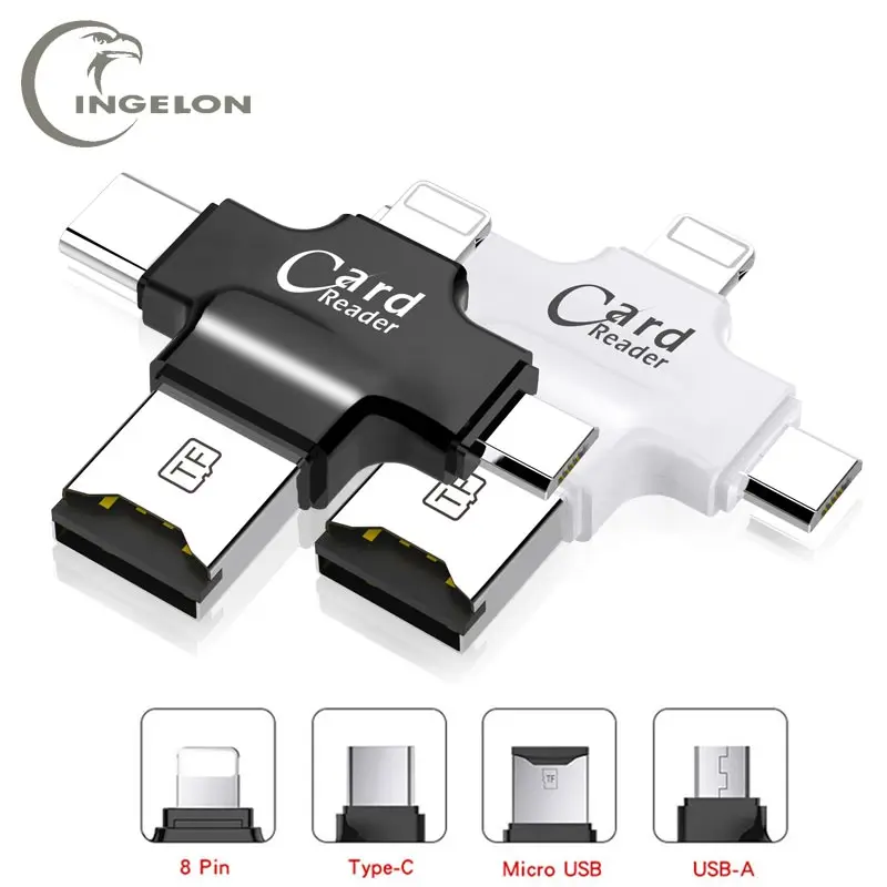 

4 in 1 SD Card Reader Type c Micro SD Card Reader cle usb for Android smarter phones Ipad/iphone laptop accessories xqd reader