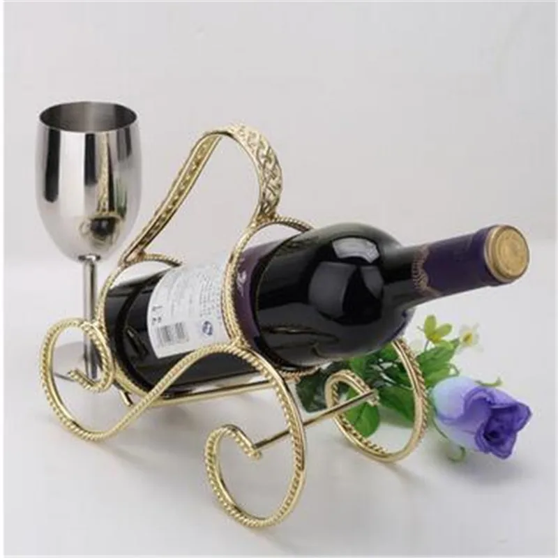 Creative Metal Wine Rack Beautiful Crafts Artwork Gift Wine Rack Holder