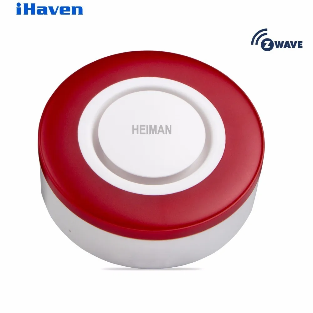 Heiman Zwave Wireless Flashing Siren Horm Alarm System System Red