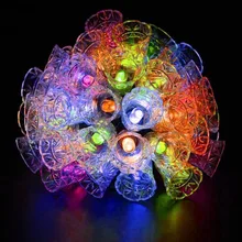 5 M 28 светодиодный дверной звонок, волшебные рождественские строки света переменного тока в 220 V RGB светодиодный лампа в форме новогодней елки для вечерние на открытом воздухе праздничное свадебное украшение