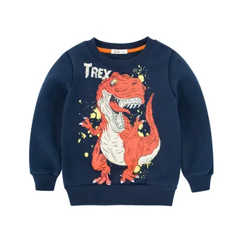

Boy's 2-10 Y Winter Autumn Long Sleeve O-neck Hoodless Cartoon Hoodies Kids Fashion Casual Pure Cotton Fleece Underwear Hoodies