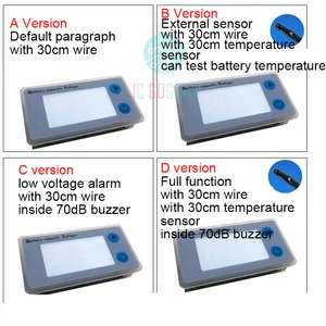 Image 4 - 48V 60V 72V الرصاص حمض البطارية قدرة مؤشر الطاقة LCD عرض درجة الحرارة الاستشعار إنذار ليثيوم الرصاص الحمضية اختبار JS C33