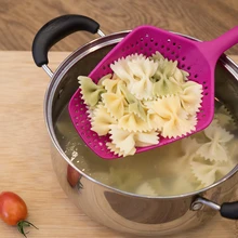

ZENCOO Extra Large Slotted Spoon Kitchen Scoop Strainer Colander with Long Handle for Chef Cooking Tools