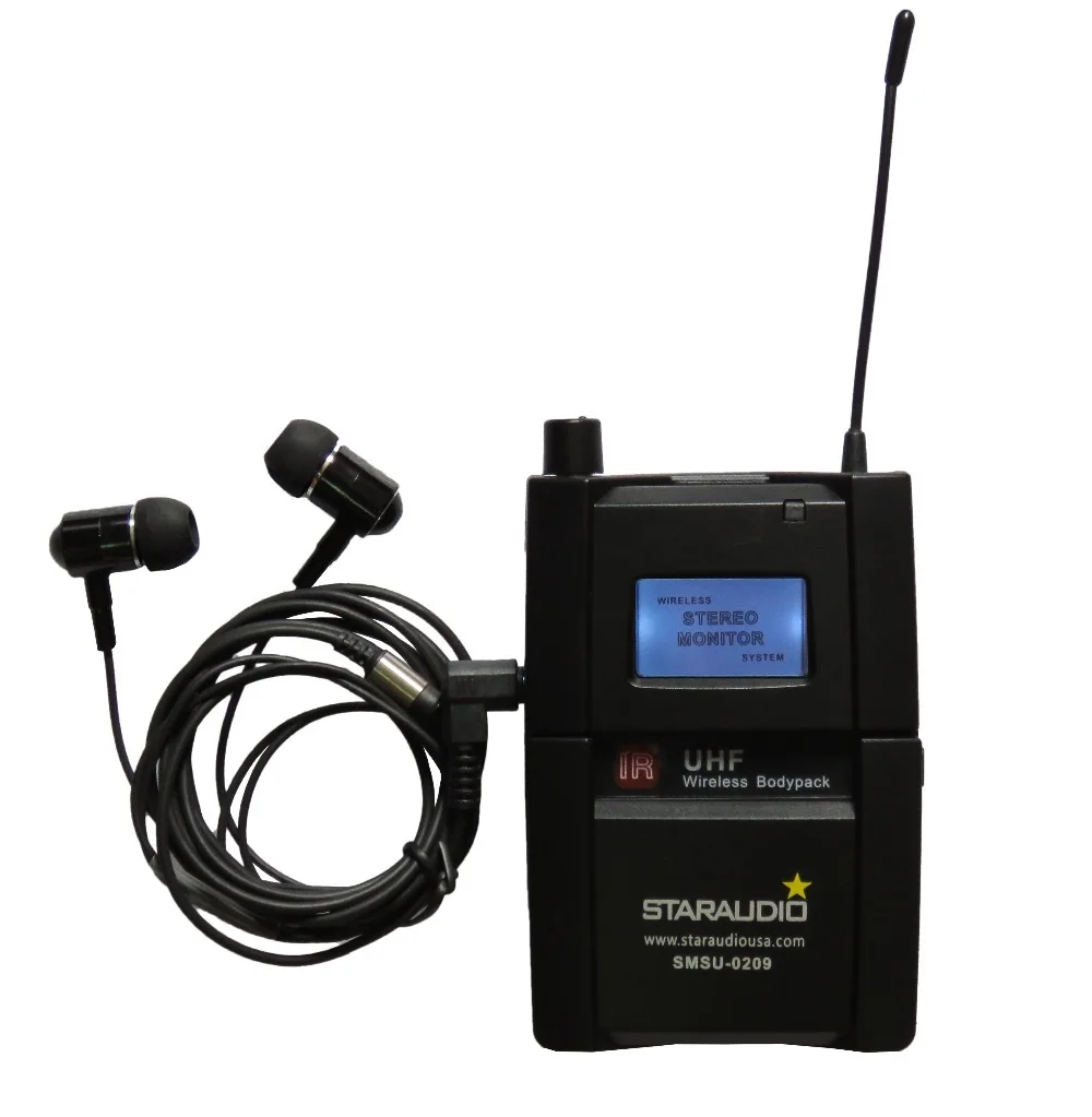 STARAUDIO Pro Stage Show UHF беспроводной стерео монитор в ухо корпус микрофонная