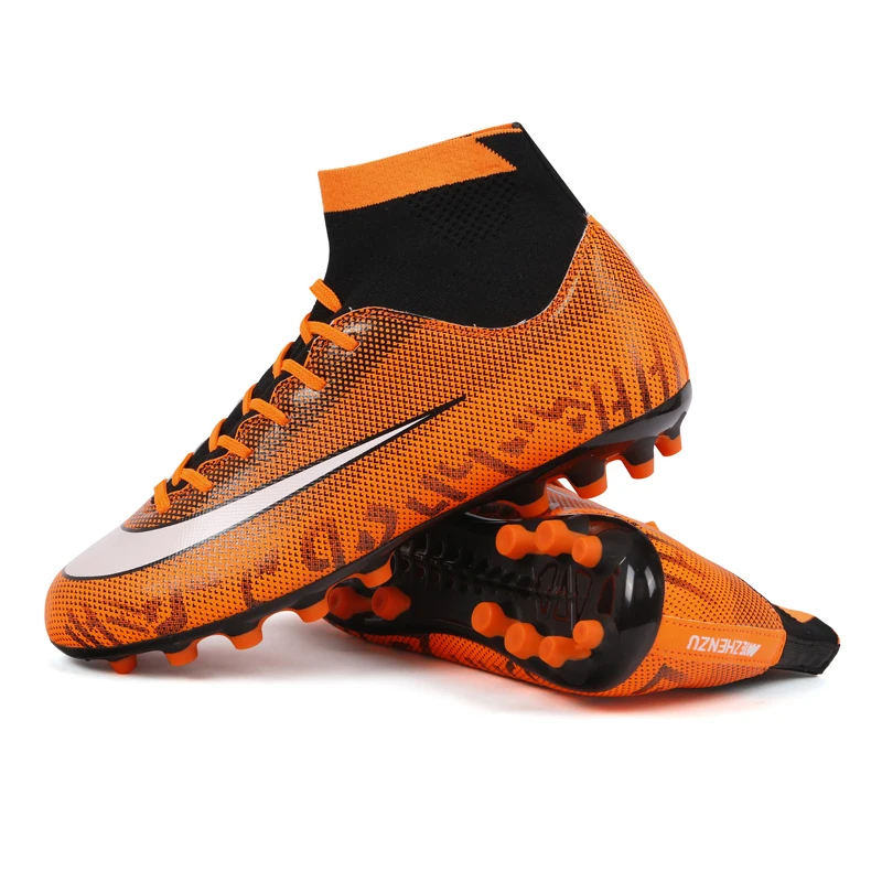 Мужские высокие ботильоны оригинальные футбольные бутсы детские футбольные бутсы дерн шипы обувь для футбола противоскользящая футбольная домашняя обувь