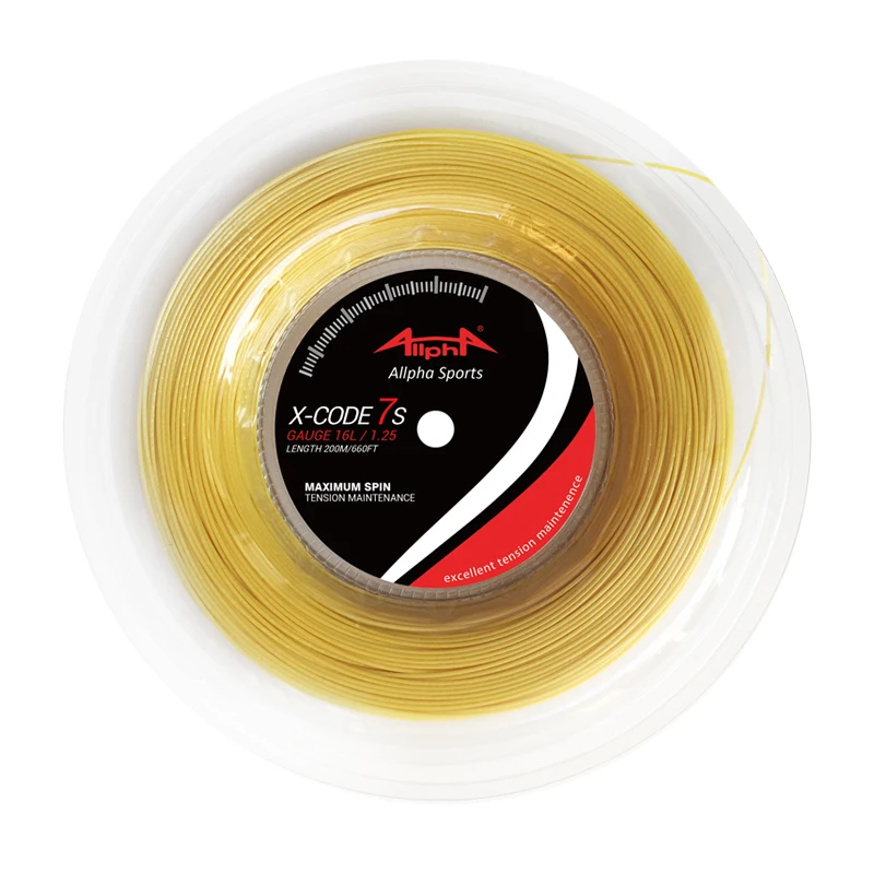 Tennis racket strings Allpha 200m reels Alu polyester-embossing