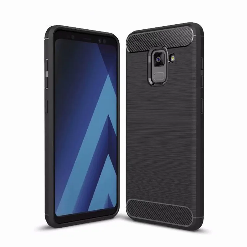 Роскошный мягкий силиконовый чехол для Samsung Galaxy A3 A5 A7 2017 из матового углеродного