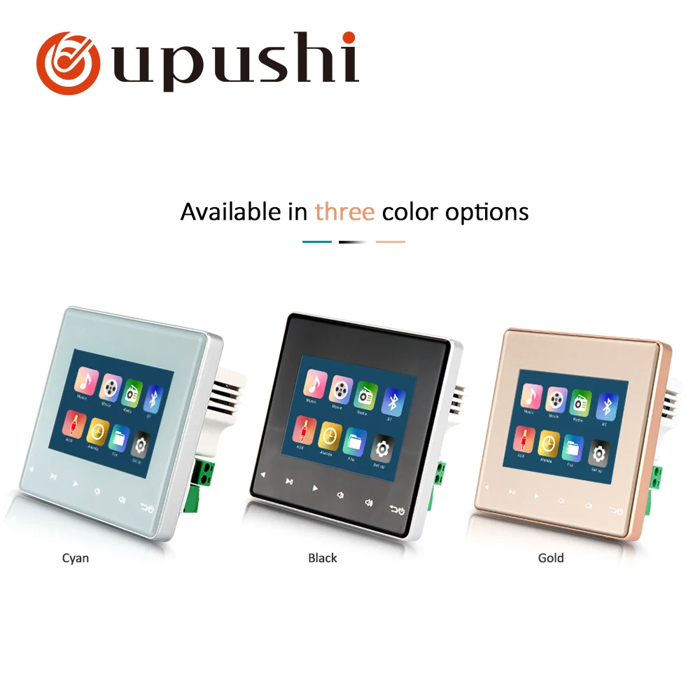  2.8 inch bluetooth wall controller oupushi smart home audio system 2*25 watt wall amplifier 8ohm in - 33016298021