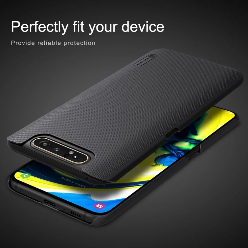 

For Samsung Galaxy A80/A90 case cover 6.7 NILLKIN Frosted PC Matte hard back cover Gift Phone Holder For Samsung A80/A90 case