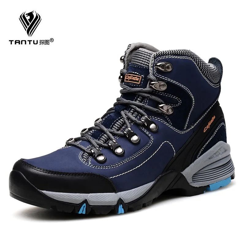 

TANTU Natural Leather Winter/Autumn Men Shoes Fur Insole Men Boots Soft Winter Boots Men High Quality Causal Shoes Men US 6-10