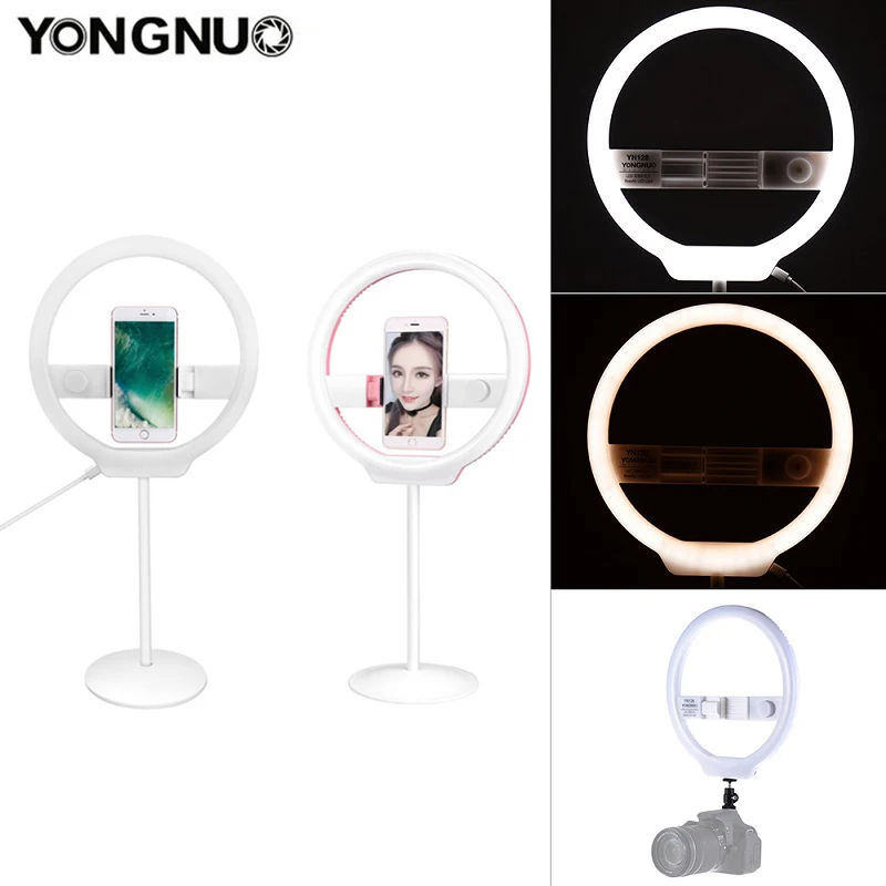 

YONGNUO YN128 Beauty LED Makeup light/fill light/Live broadcast Makeup lamp 128 LED 3200K-5500K Adjustable Photography ring lamp