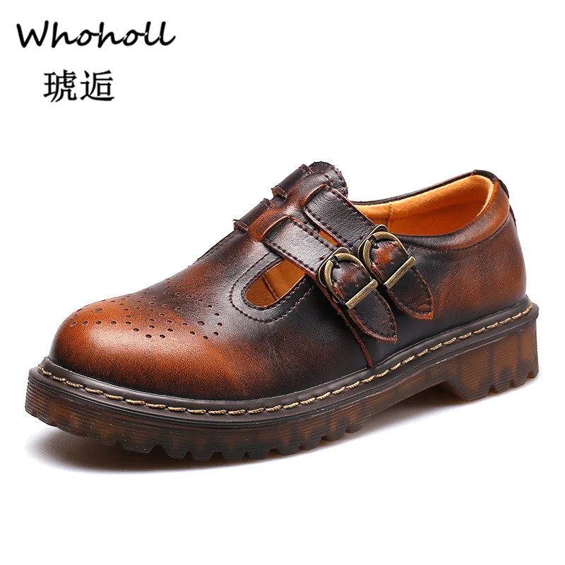 

Whoholl 2019 Fashion Women Boots Spring Autumn Motorcycle Ankle Platform Boots Ladies Boots Black PU Leather Shoes Women Boots