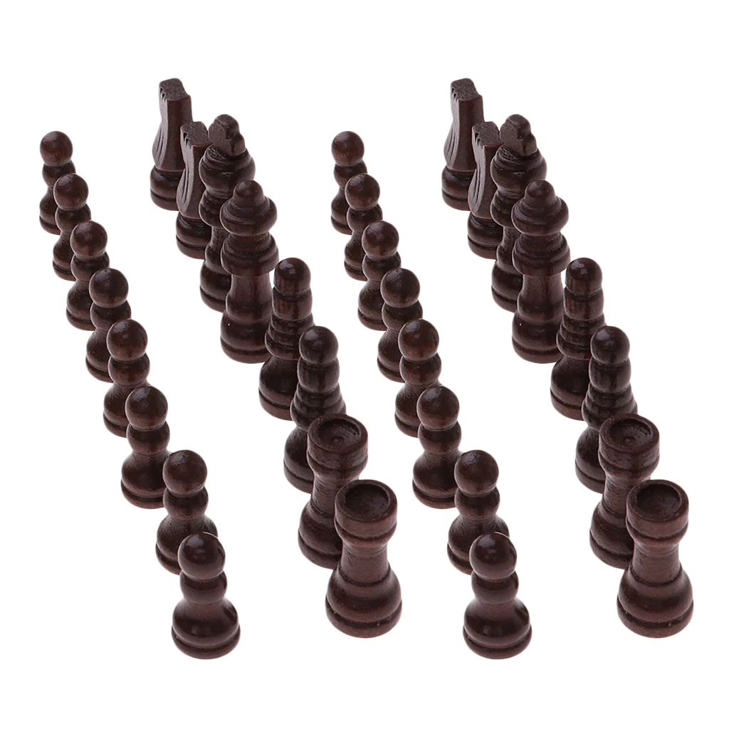MagiDeal 3 in 1 International Backgammon Draughts Board Chess Game Chess Pieces Chessman 51mm King 32x
