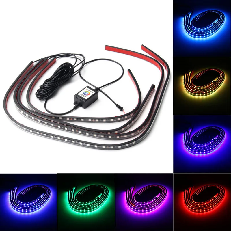 4 шт. автомобисветильник светодиодсветодиодный ленты RGB с управлением через