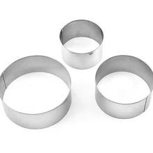 3 шт./компл. форма для торта из нержавеющей стали круглый мусс кольцо резак для печенья круг шоколадный помадка сыра Декор кухонные принадлежности для выпечки