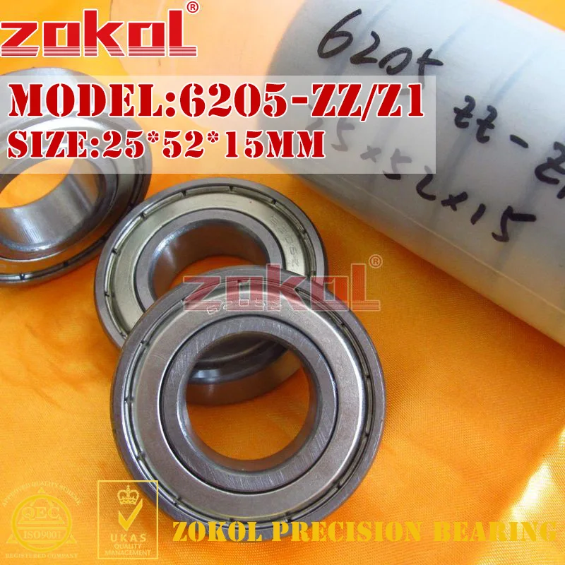 Подшипник ZOKOL 6205RS 6205 2RS RS Z3V3 6205ZZ S6205ZZ шариковый подшипник с глубоким желобом 25*52*15