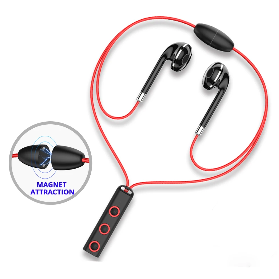 

Bluetooth Earphone AFIT For iOS Mobile Phone In Ear Wireless Headset Magnetic Earpiece With Microphone Bluetooth Earbuds Gift